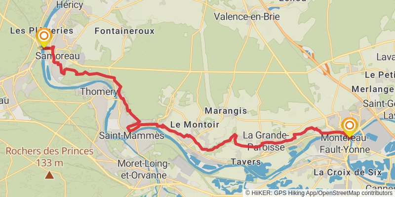 GR 2 - Sentier de la Seine stage 15 Map