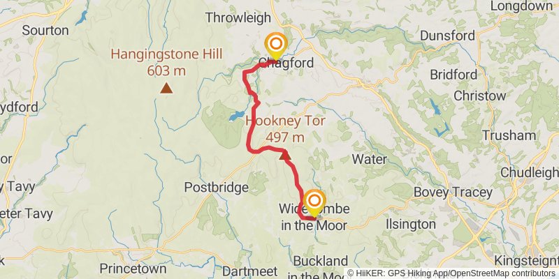 Two Moors Way stage 4 Map