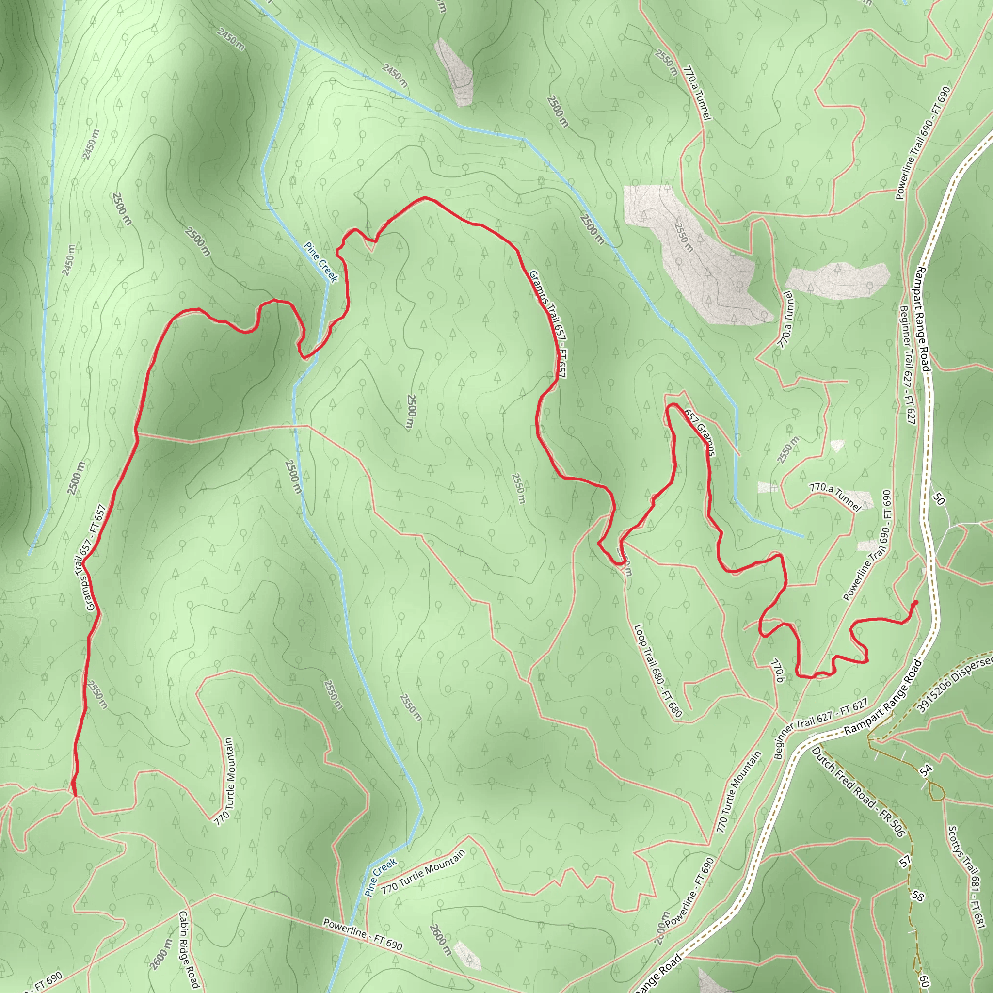 Gramps Trail mobile static map