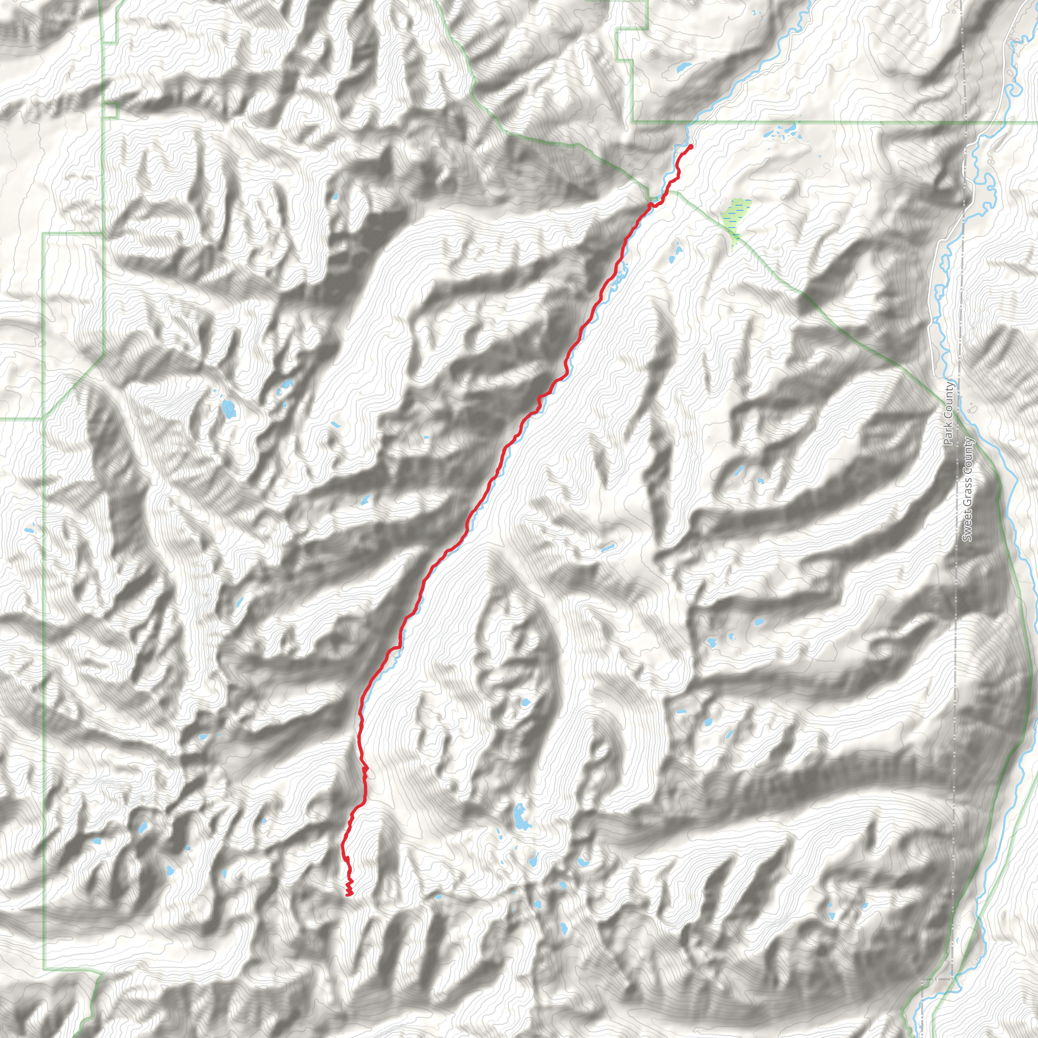 West Boulder Trail mobile static map