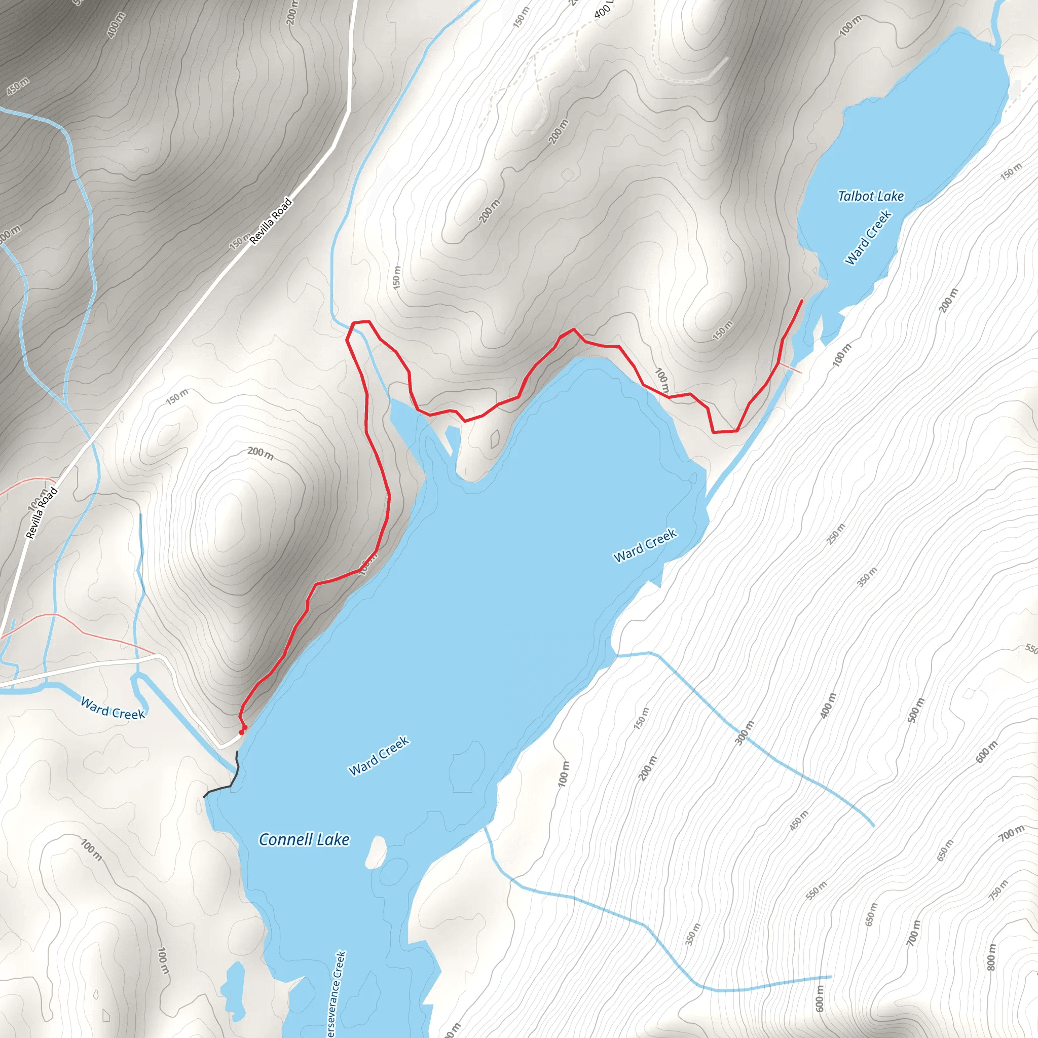 Connell Lake Trail mobile static map