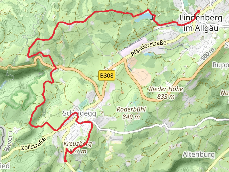 Kurhaus to Stadpark via Waldsee and Wasserlaeufer Route