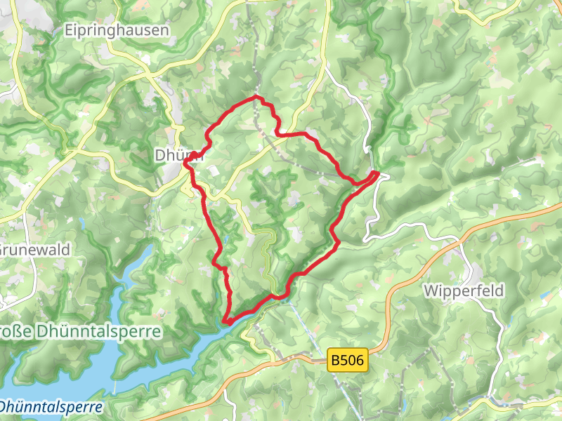 Große Dhünn and Knochenmühle via Burg Dhuenntalsperre