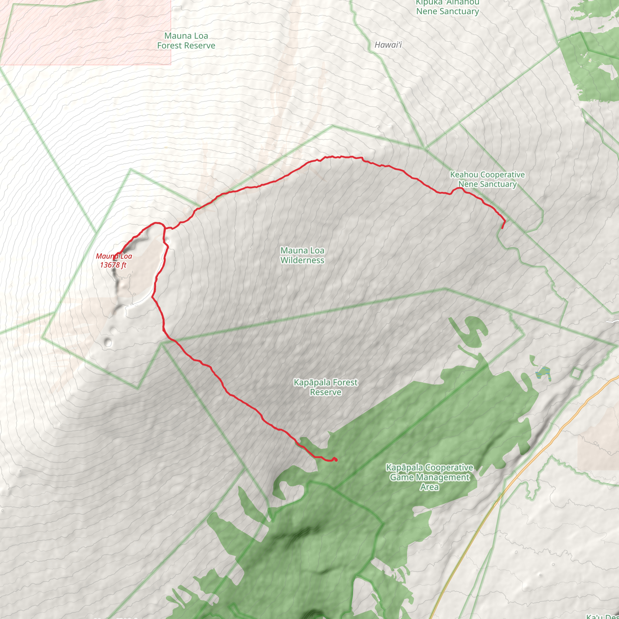 Ainapo Trail mobile static map