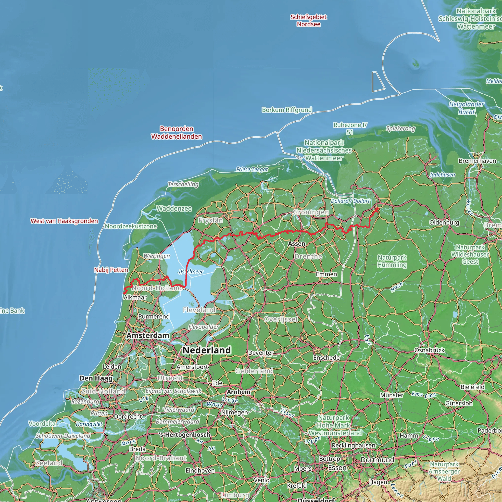 Groot Frieslandpad mobile static map