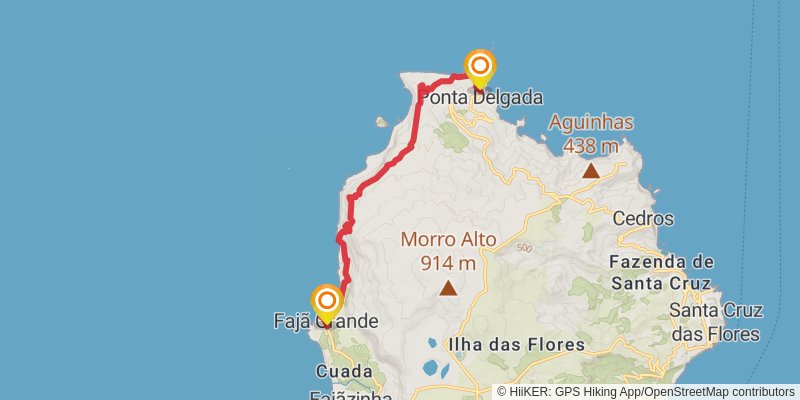 Great Route of Flores stage 2 Map
