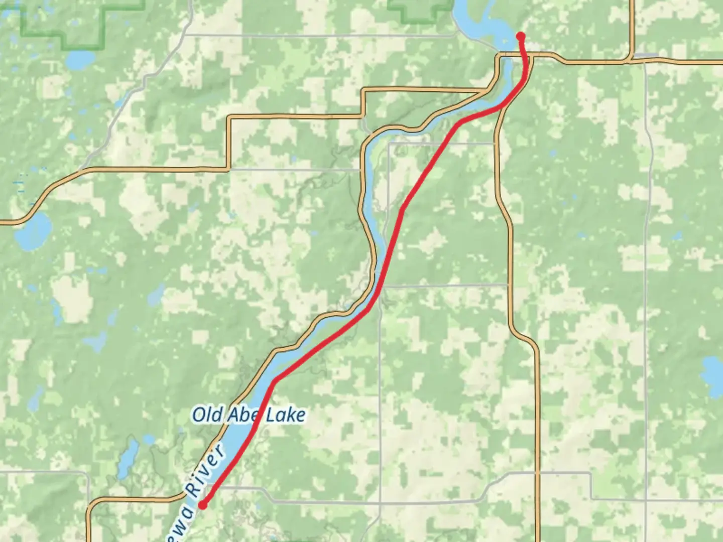An image depicting the trail Old Abe State Trail and its surrounding area.