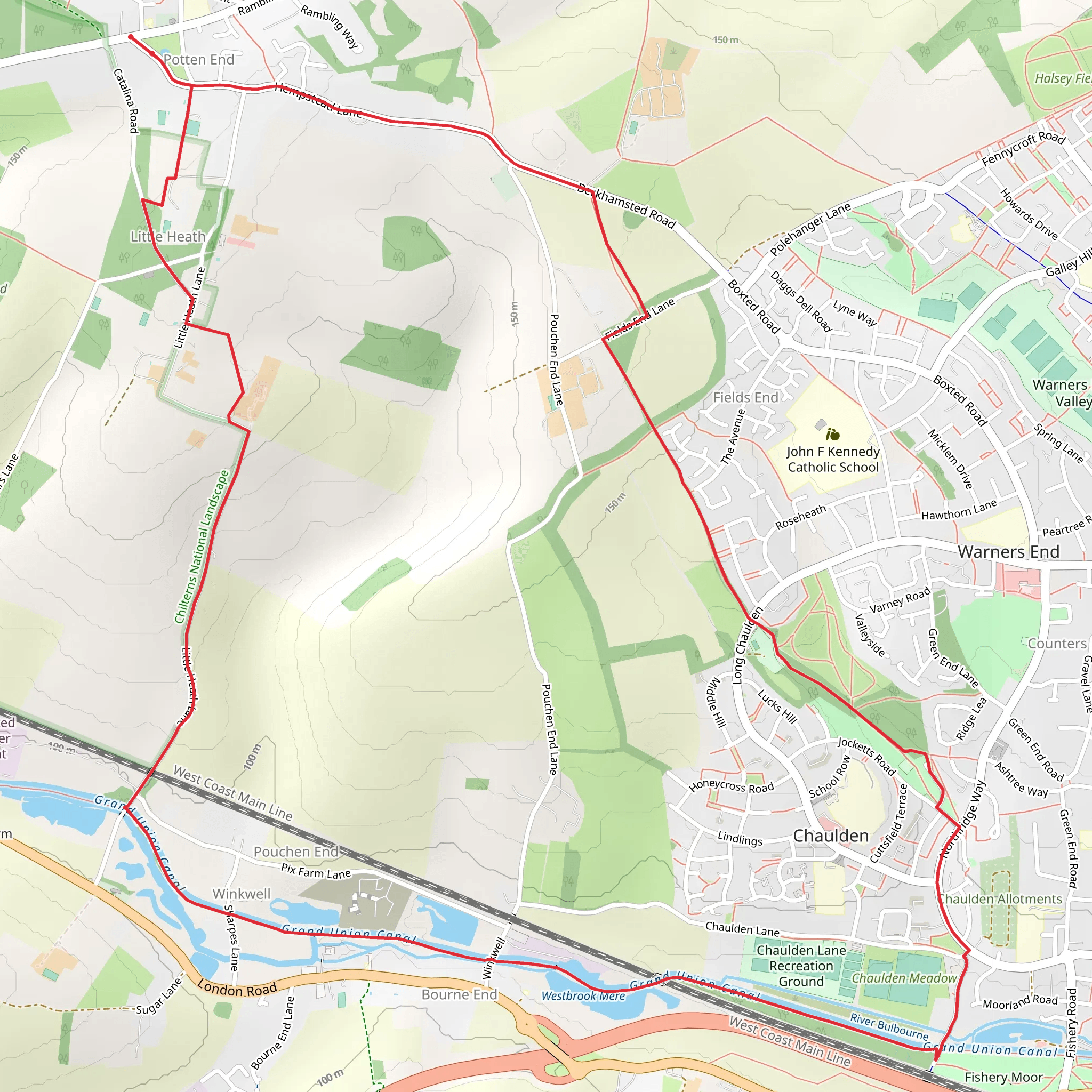 Potten End Circular mobile static map