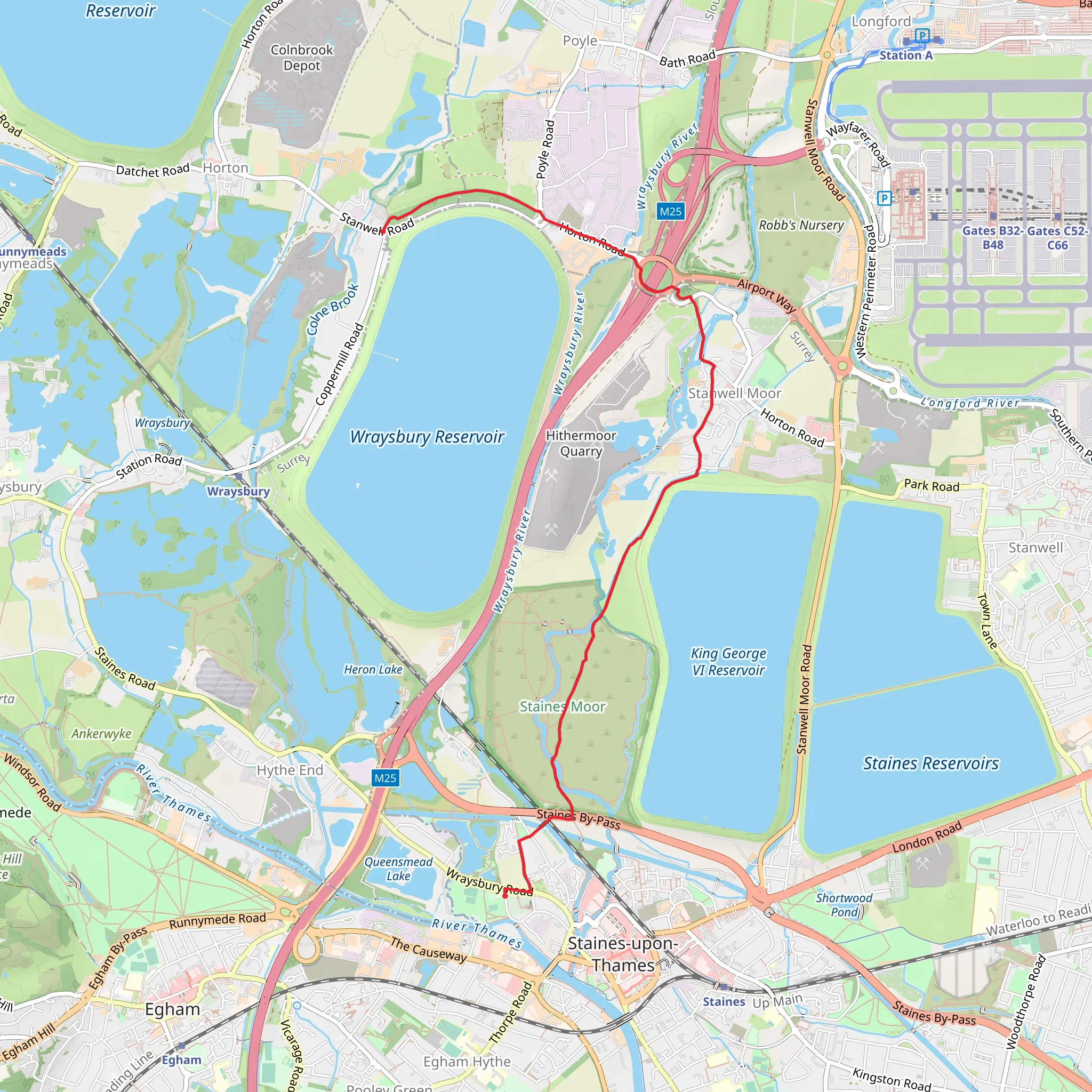 Staines Moor Walk mobile static map