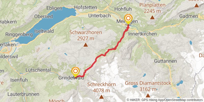 Alpine Pass Route stage 9 Map