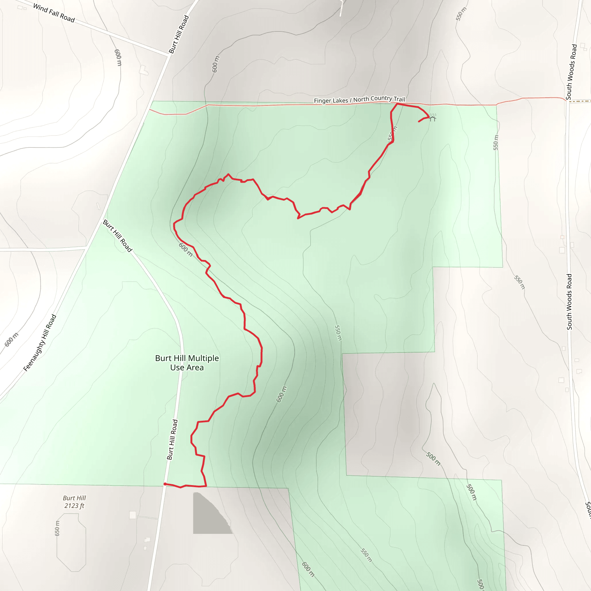 Burt Hill Road Trail - Northeast mobile static map