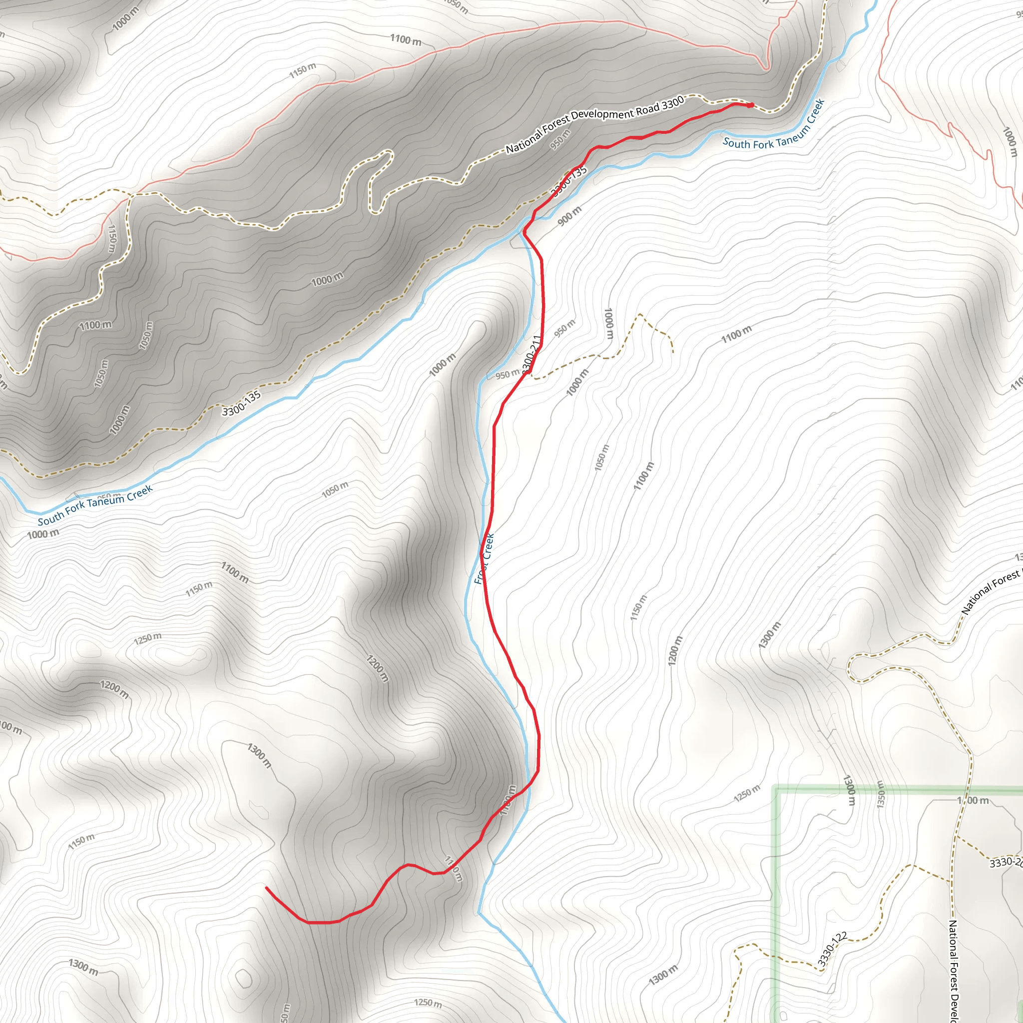 Frost Creek Trail mobile static map
