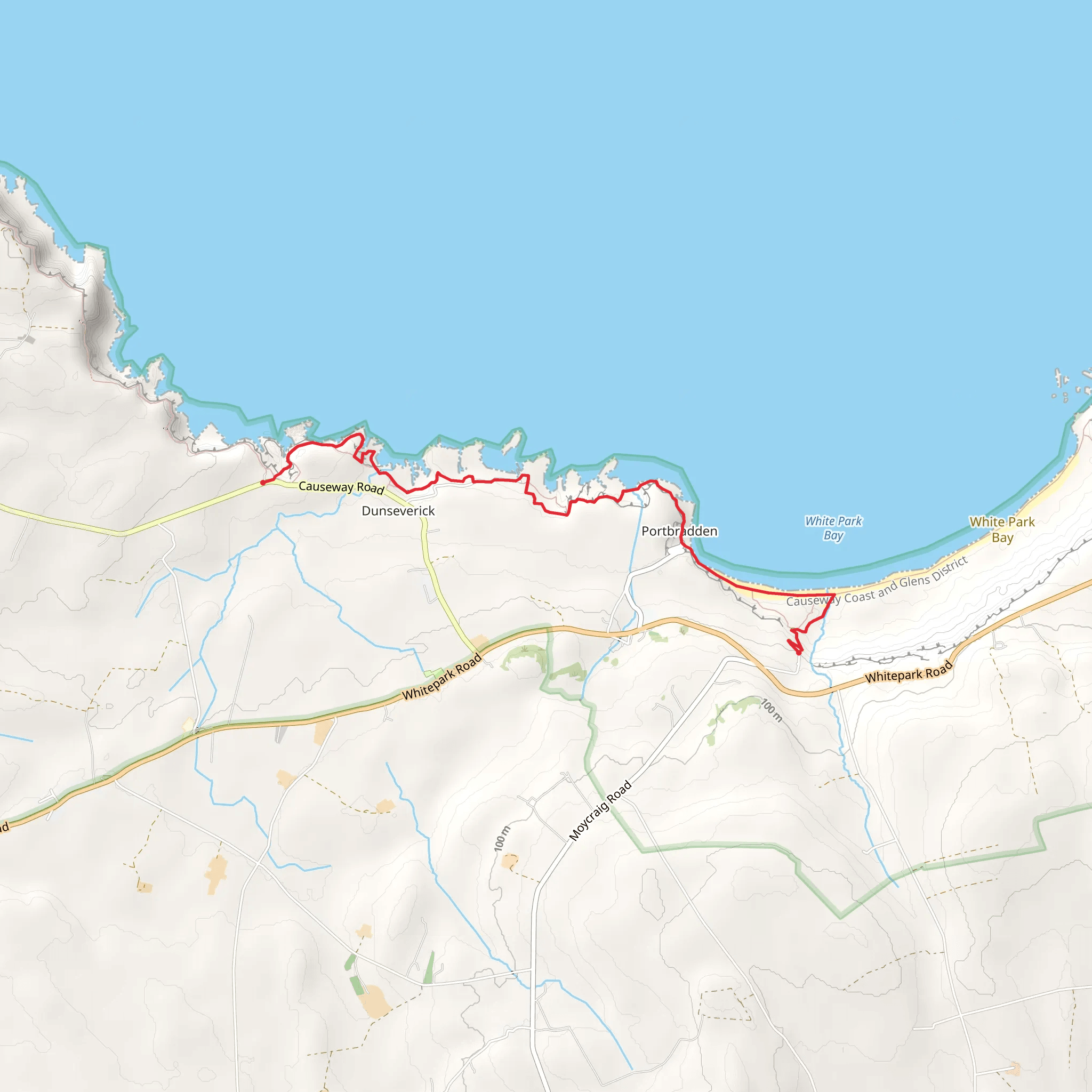 Dunseverick - Ulster Scots Walk mobile static map