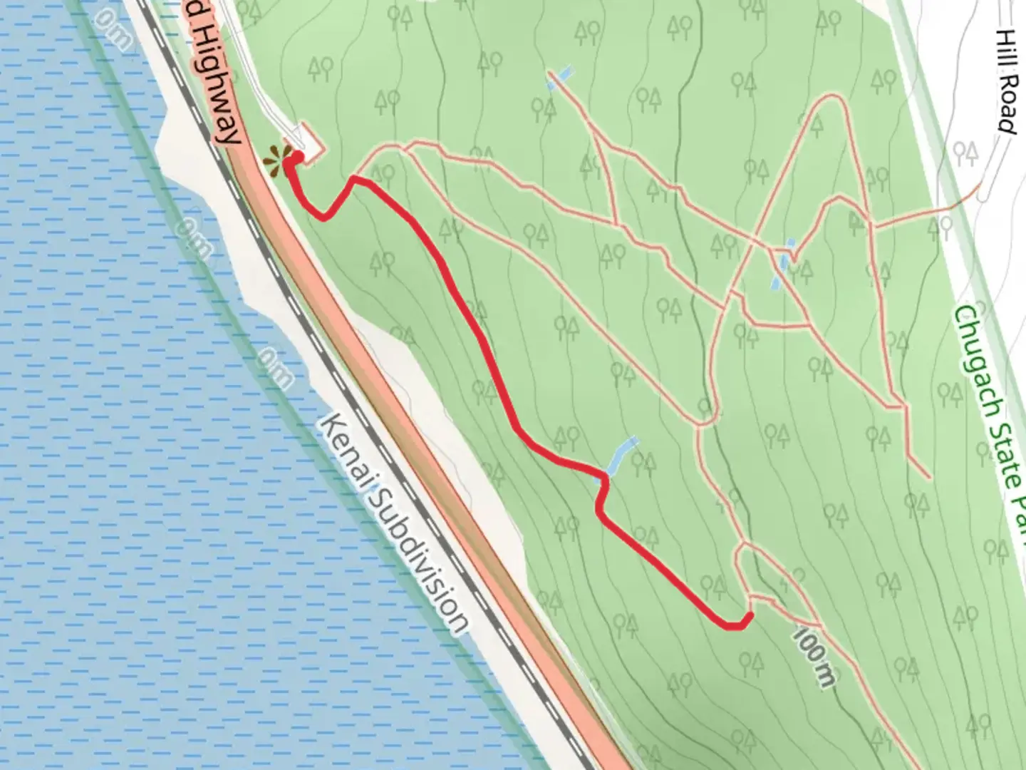 An image depicting the trail Turnagain Arm Trail - Short and its surrounding area.