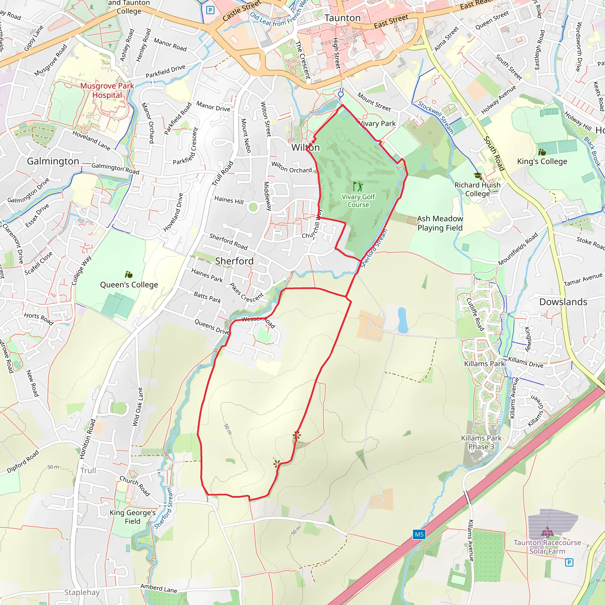 Wilton and Eastbrook via East Deane Way mobile static map