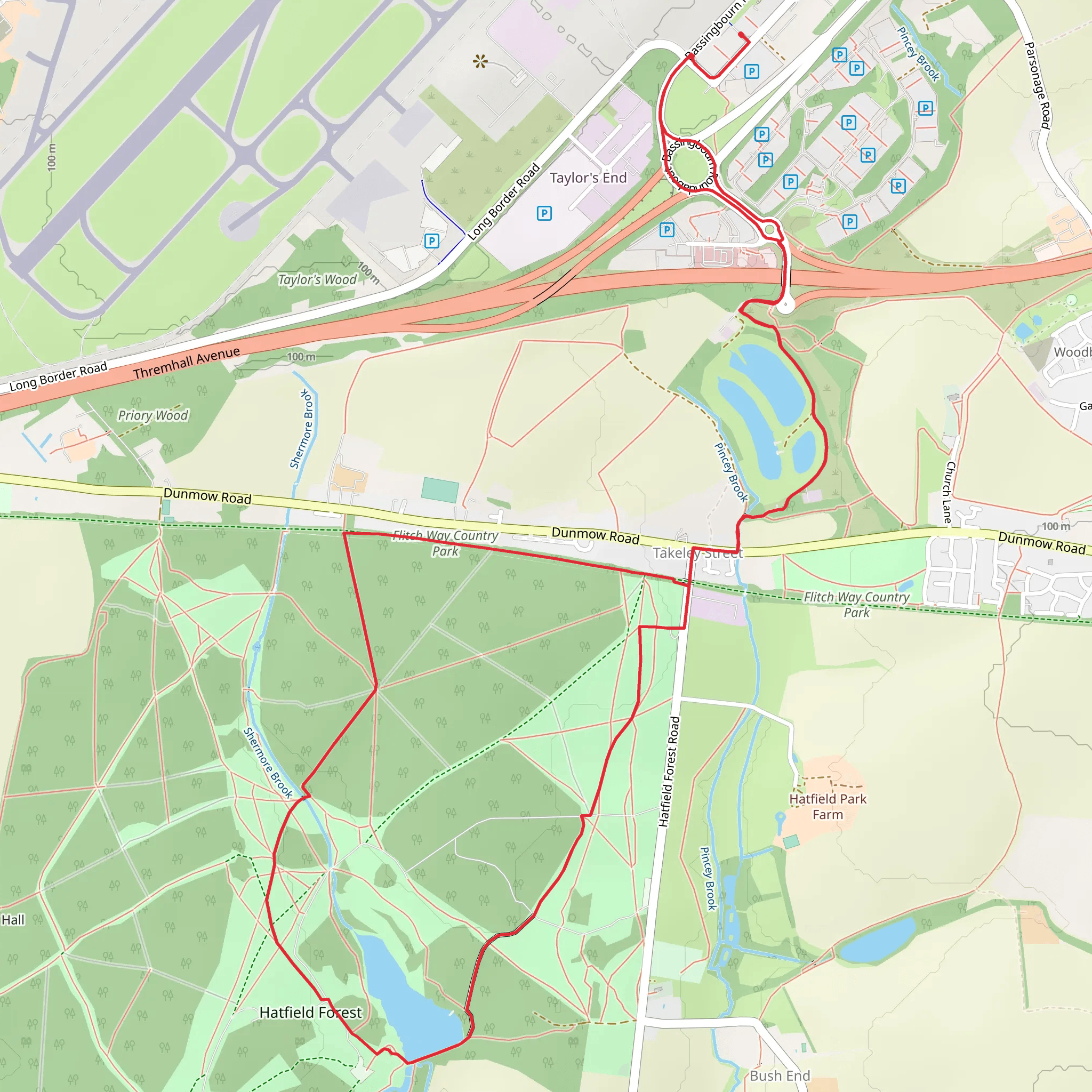 Halfield Forest and Flitch Way Country Park mobile static map