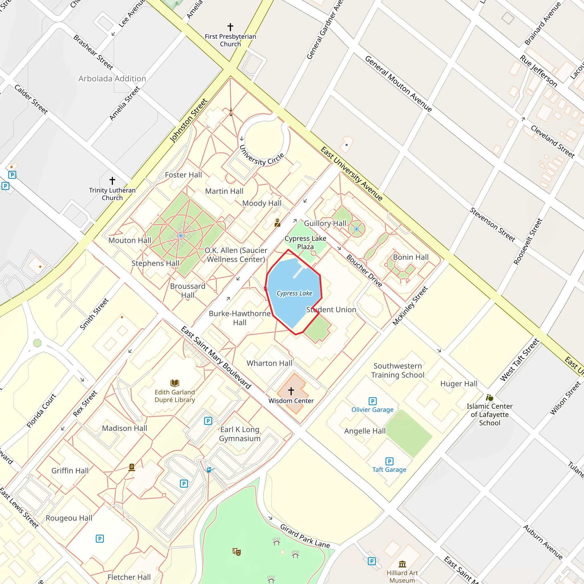 Cypress Lake Loop mobile static map