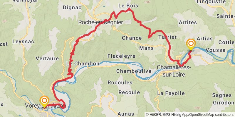 GR 3 - Vallee De La Loire stage 7 Map