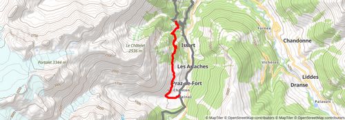 Tour du Mont Blanc alt 14 Map