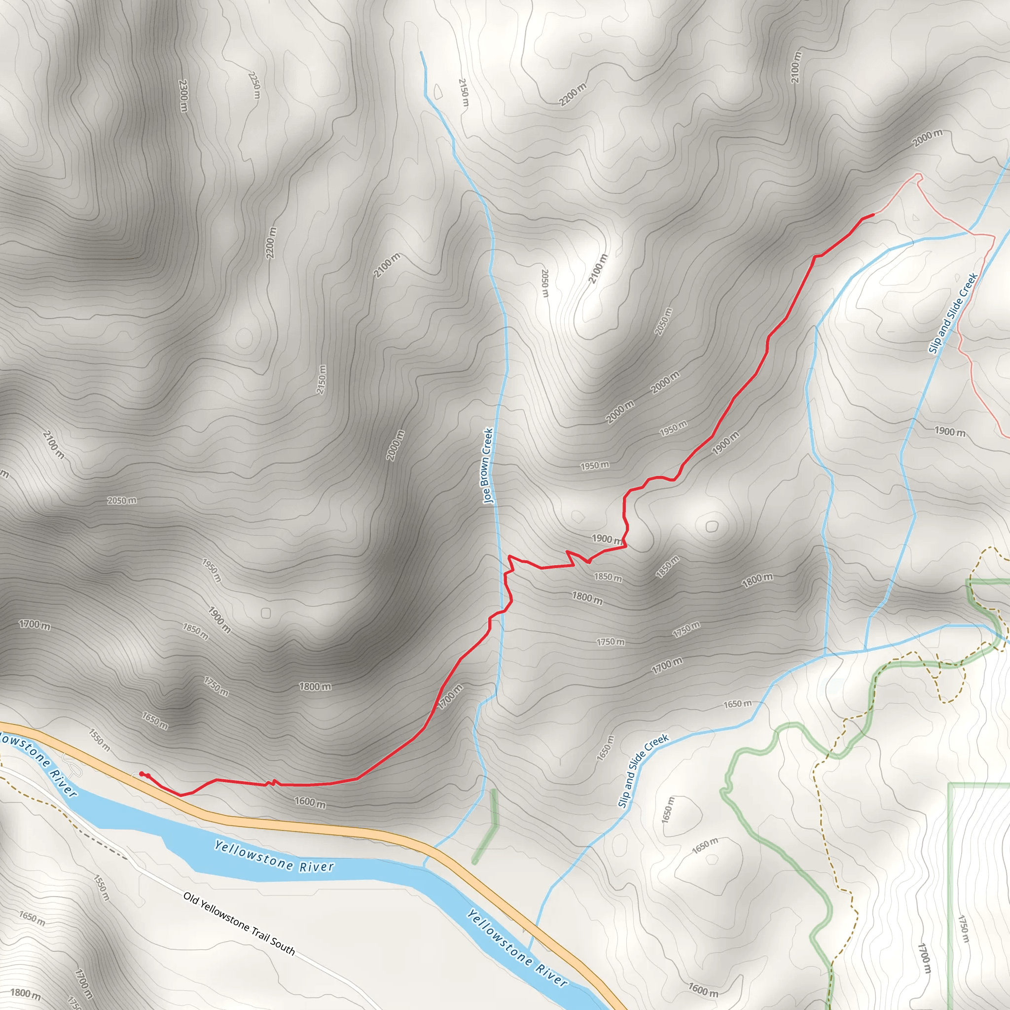 Slip and Slide Trail mobile static map