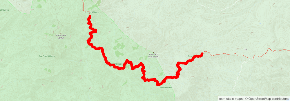 Southwestern Horseshoe Trail stage 88 Map