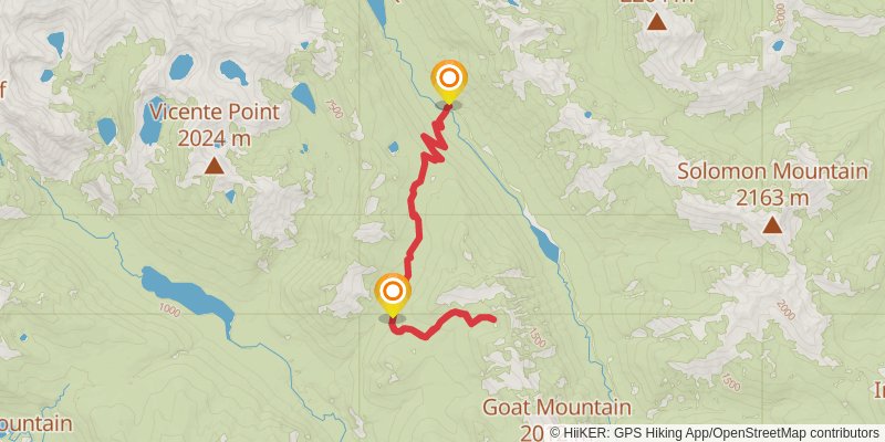 Moonshine Lake Trail via Trail Creek Trail stage 2 Map