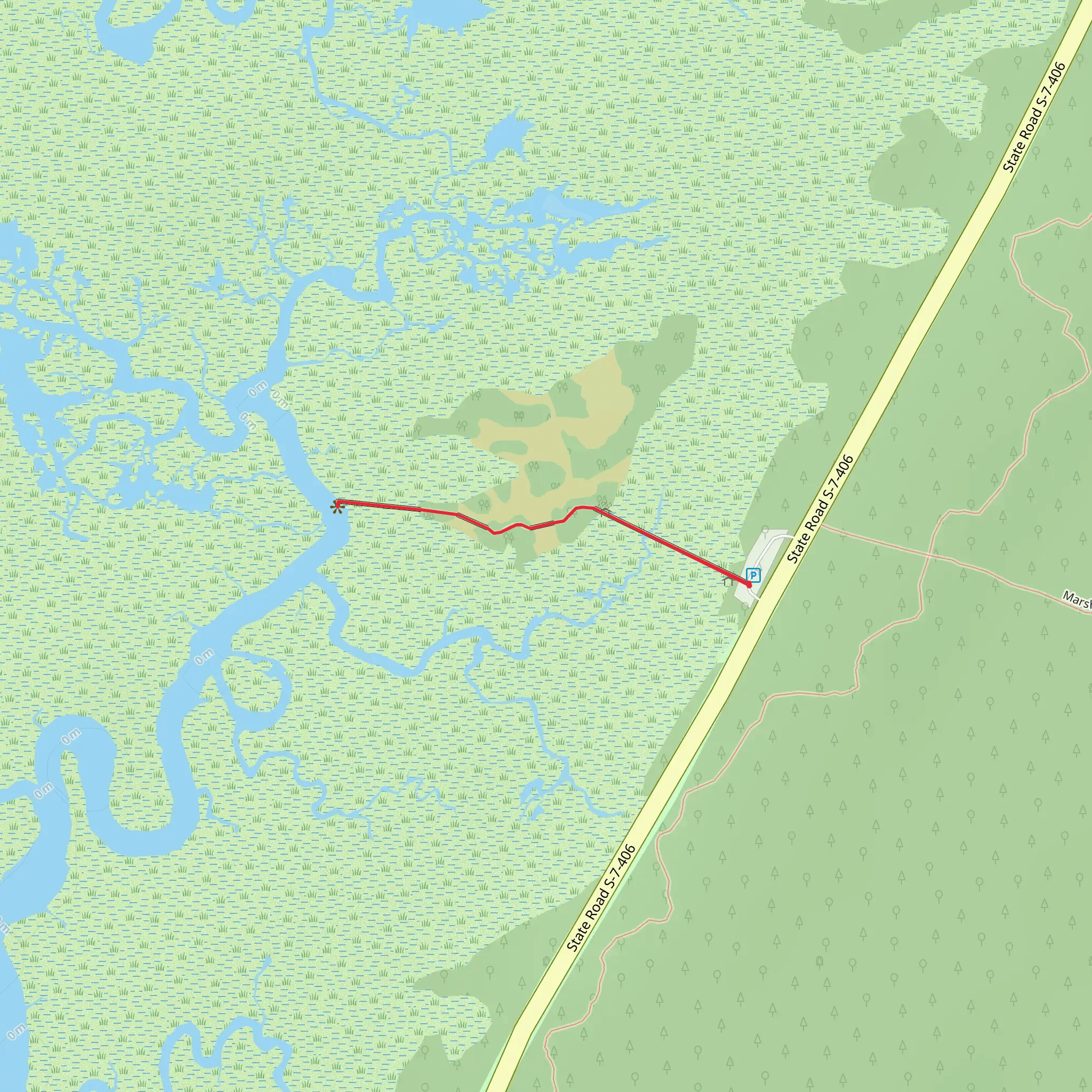 Hunting Island Marsh Boardwalk mobile static map