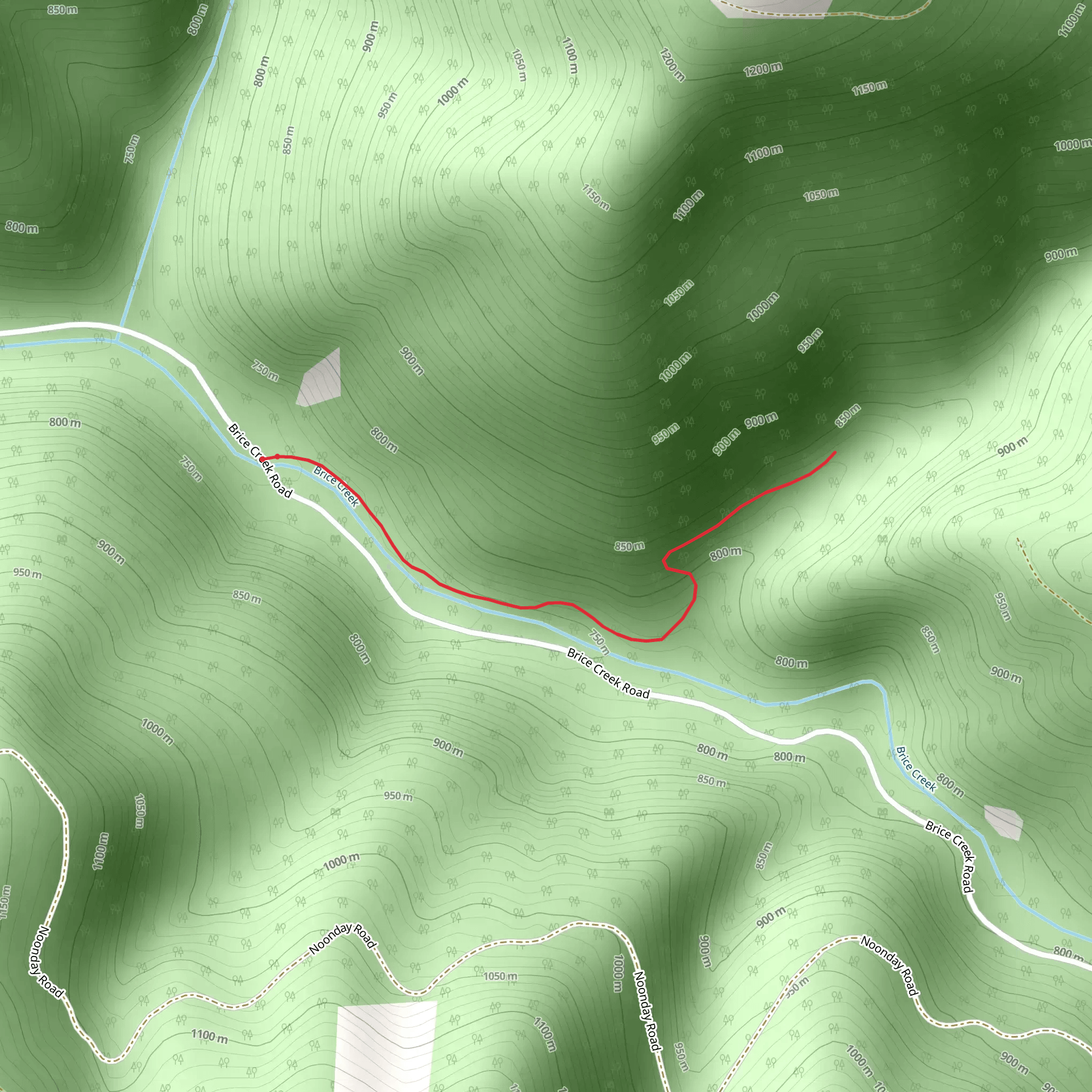 Parker Falls Trail mobile static map