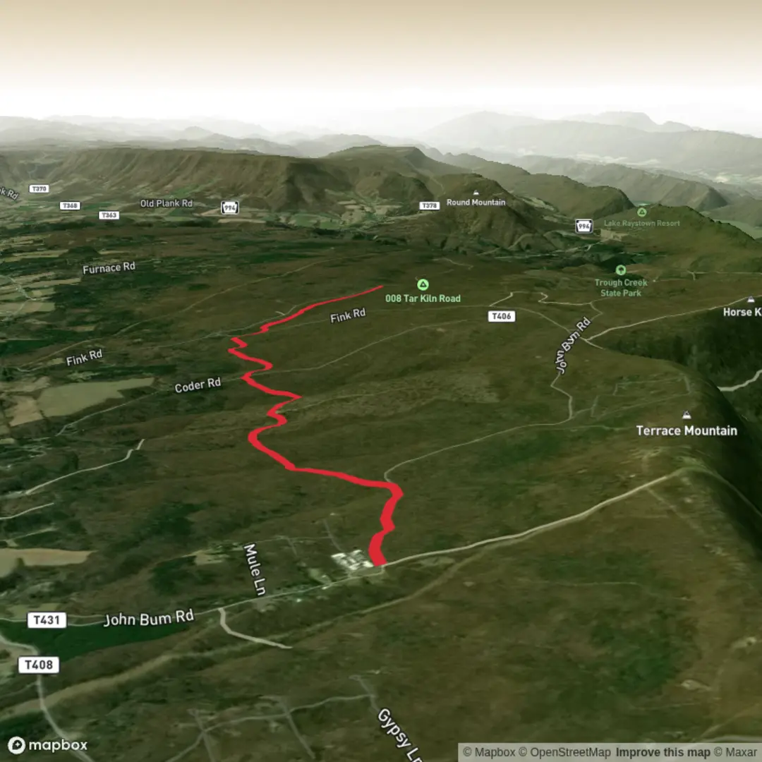 An image depicting the trail Over There Trail and its surrounding area.