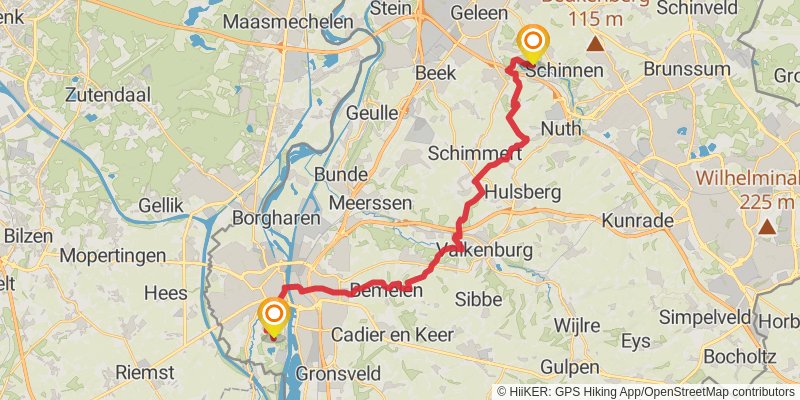 Pieterpad 2 stage 12 Map
