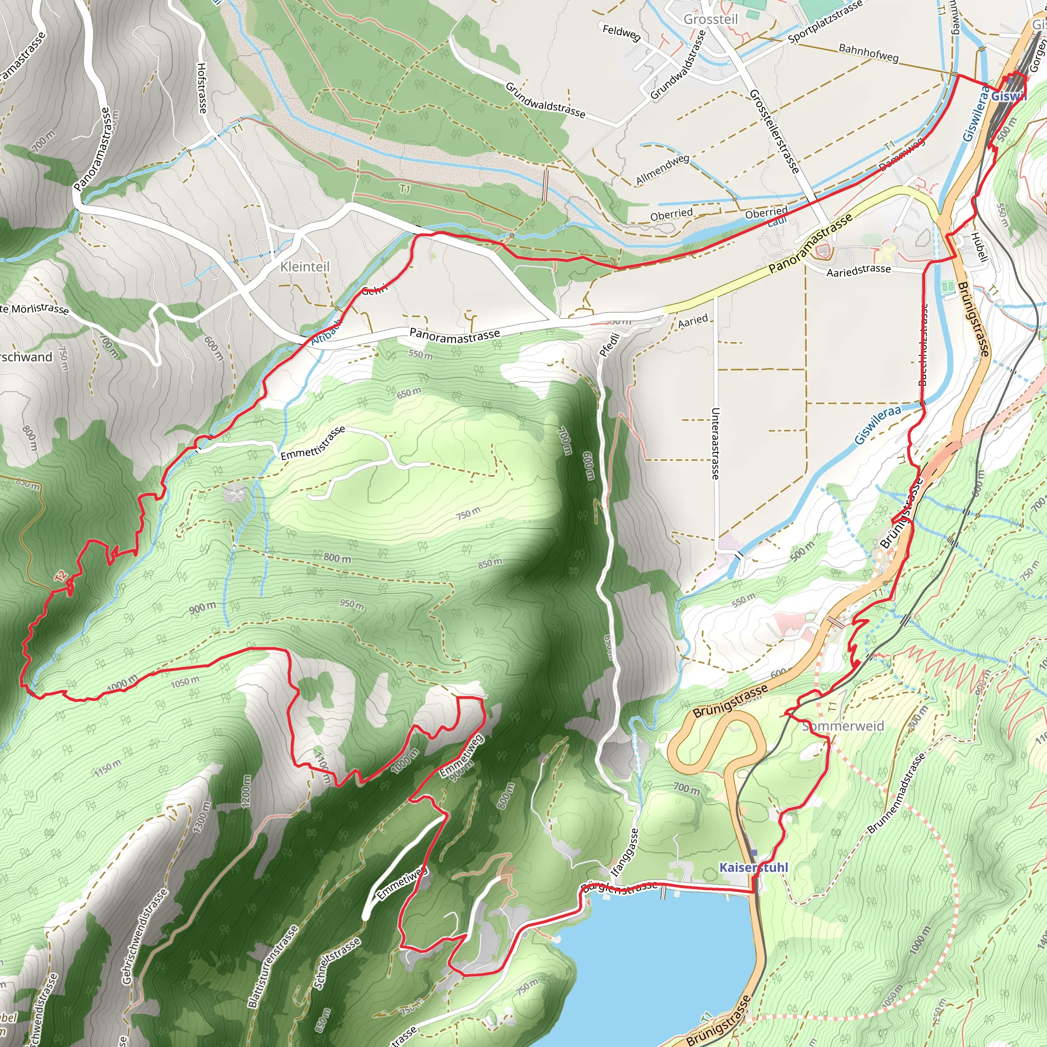 Sakramentskapelle via Zopfwald mobile static map
