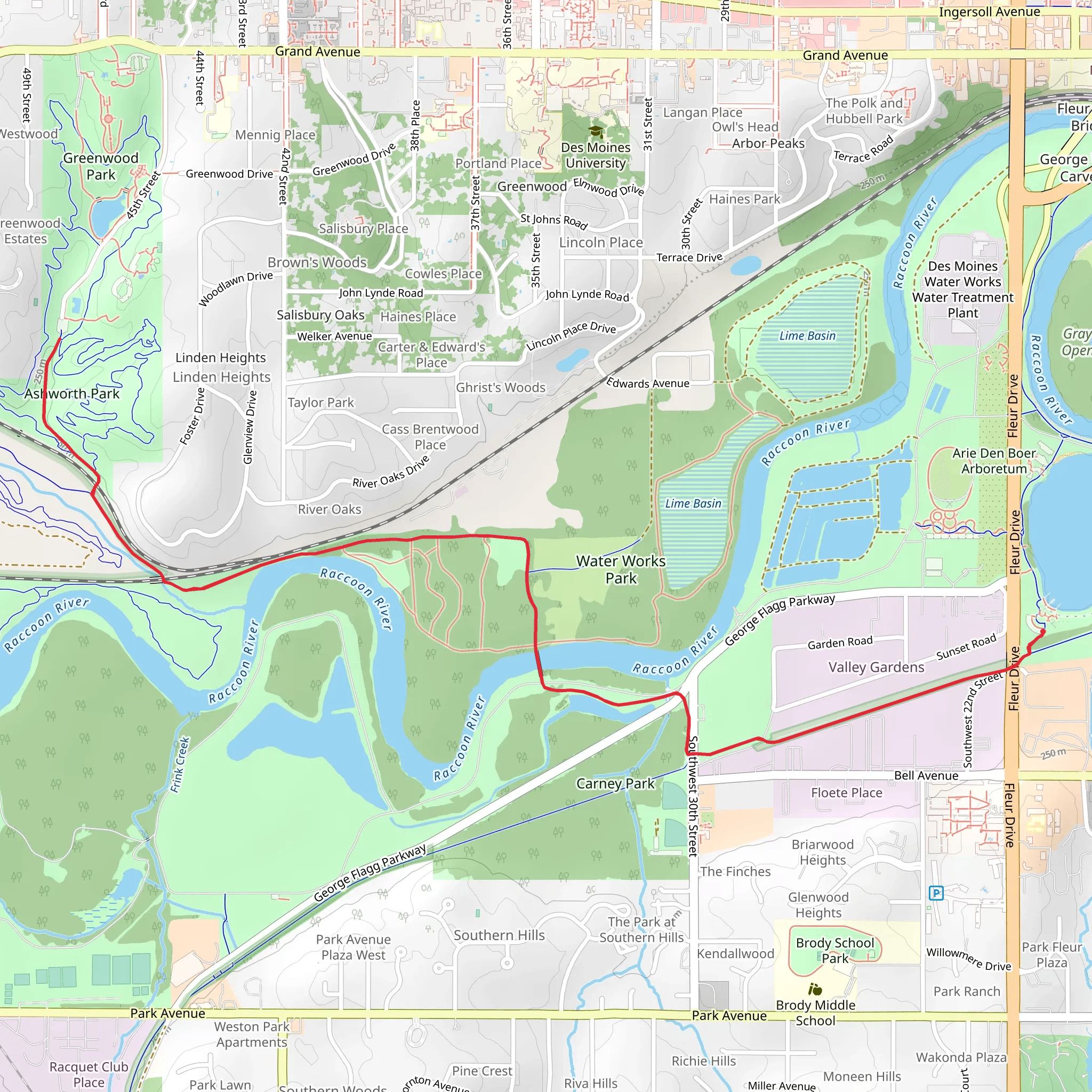Bill Riley Trail mobile static map