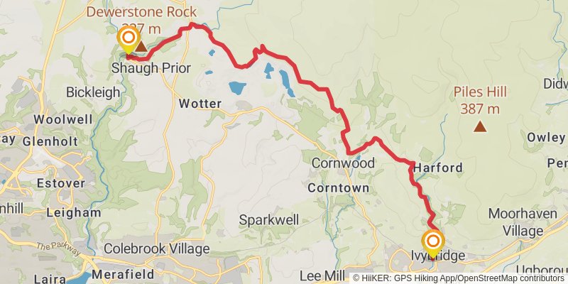 Dartmoor Way stage 10 Map