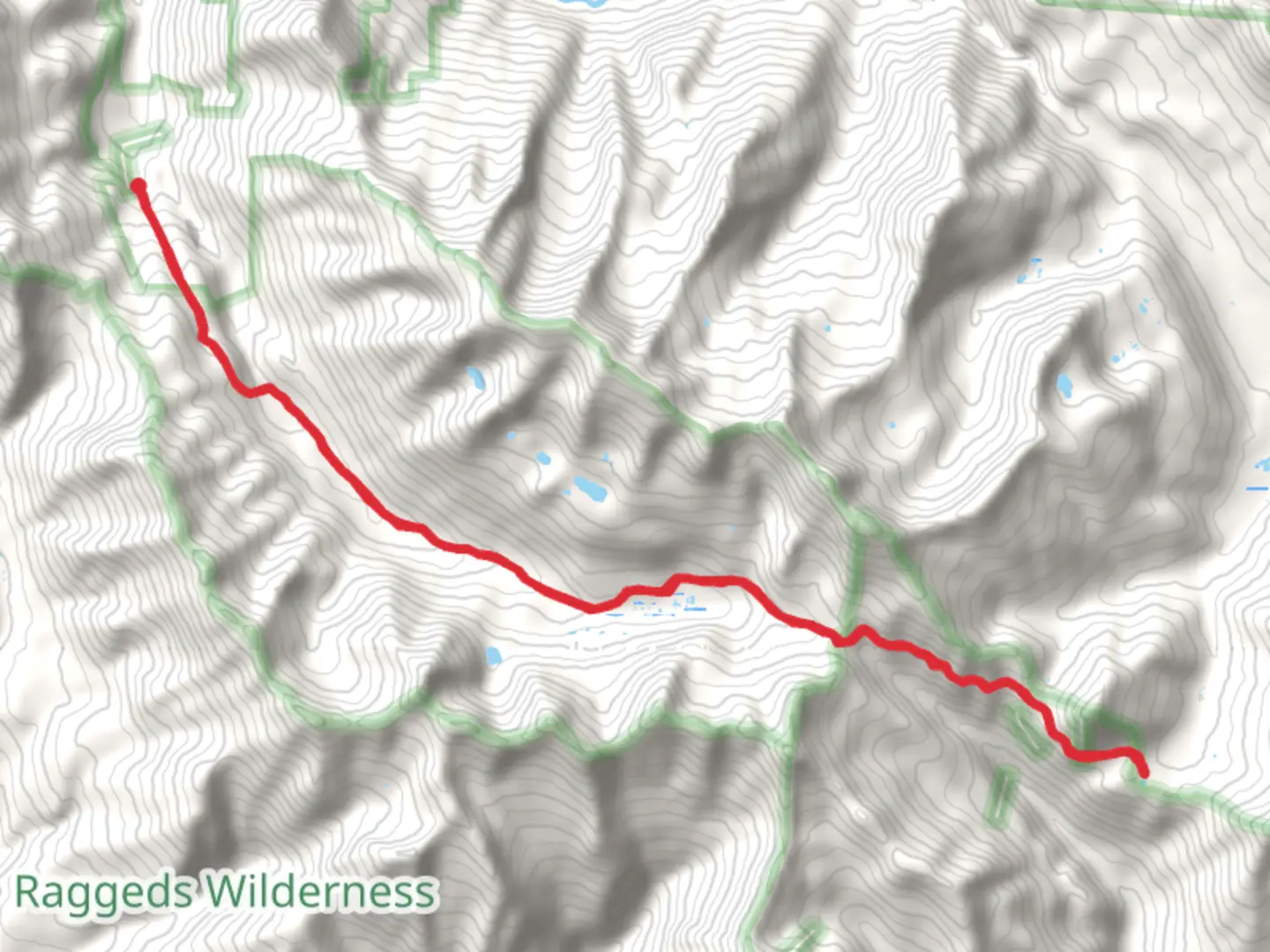 An image depicting the trail Yule Pass Trail via Thompson Flat and its surrounding area.