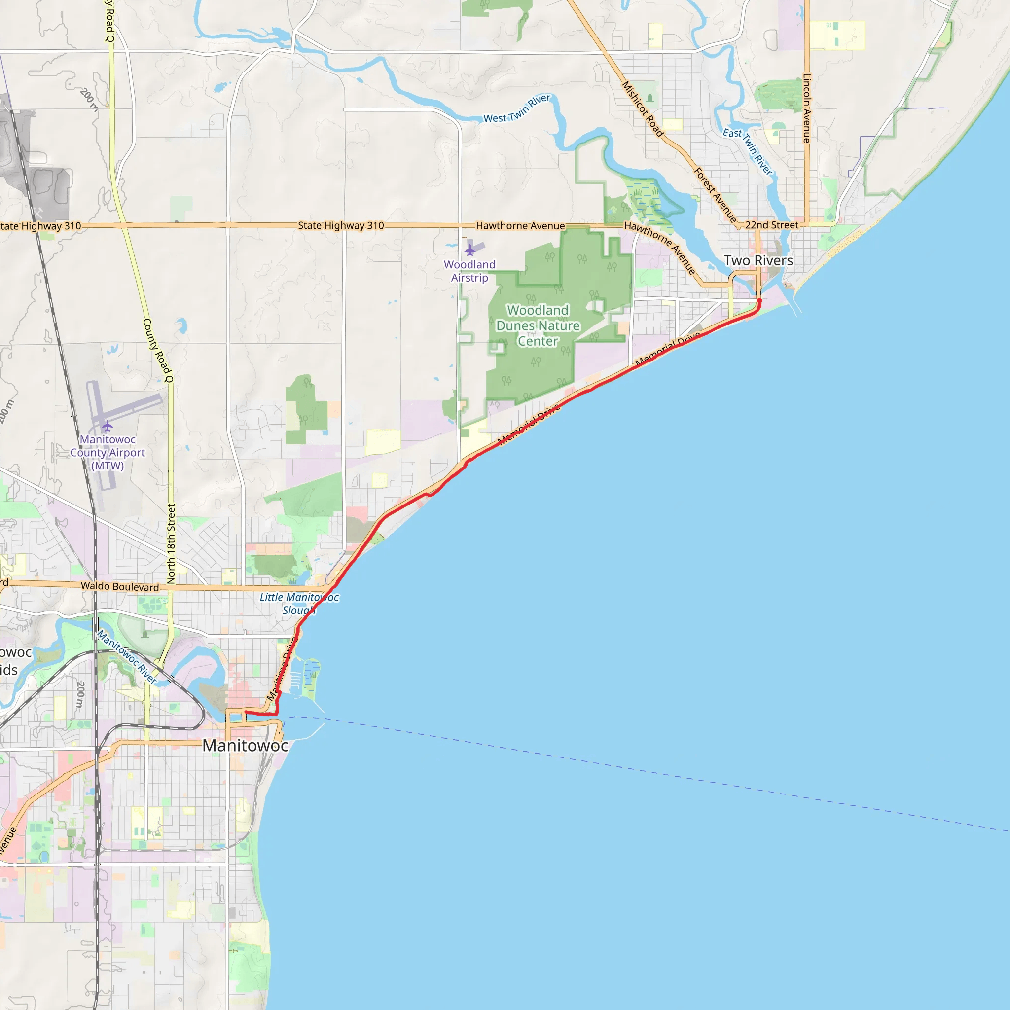 Mariners Trail from Zander Park mobile static map