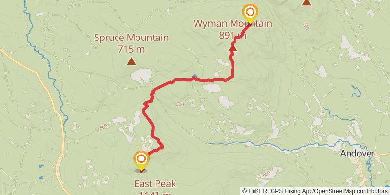 Appalachian Trail - Maine stage 3 Map