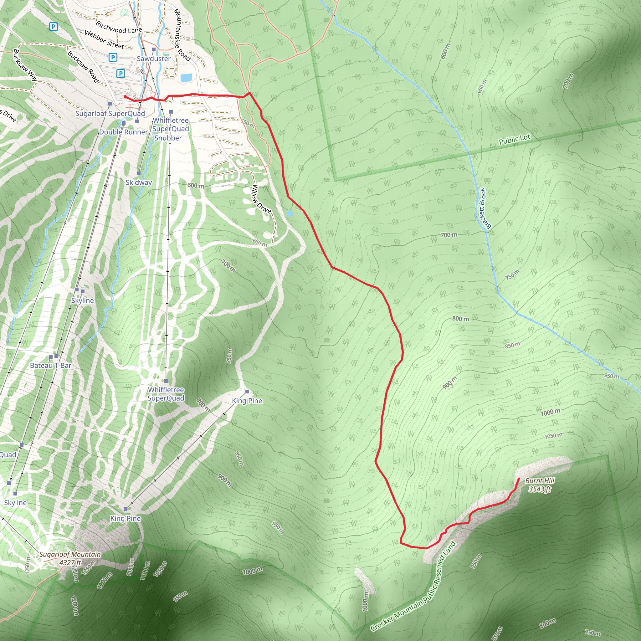 Burnt Hill mobile static map