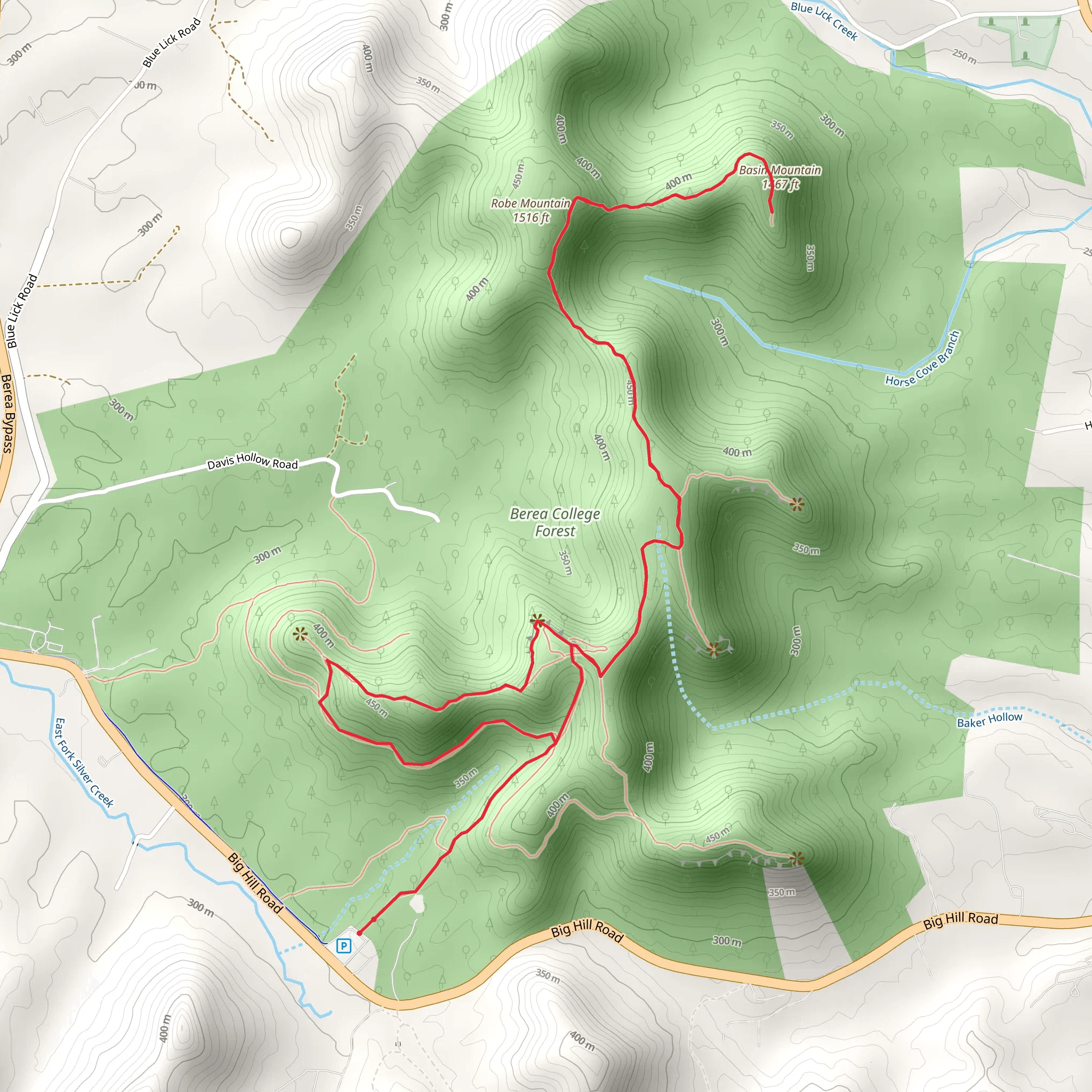 Indian Fort Mountain via Main Dome and Sacred Shadow Trail mobile static map