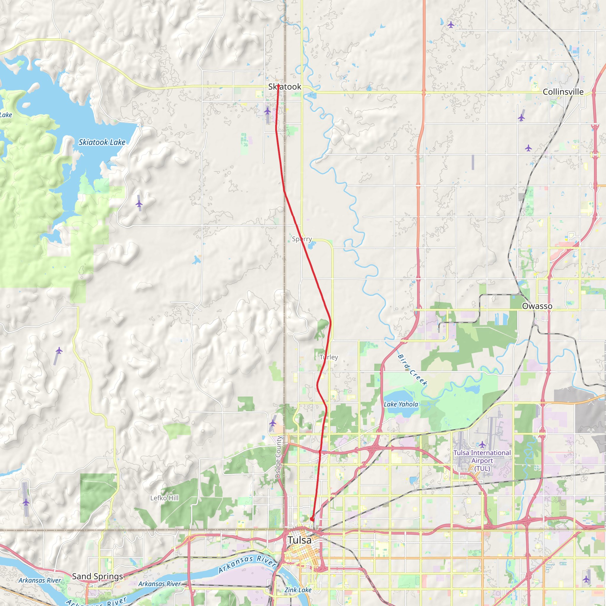 Osage Prairie Trail mobile static map
