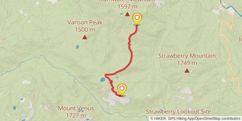 Tumwater Trail stage 2 Map