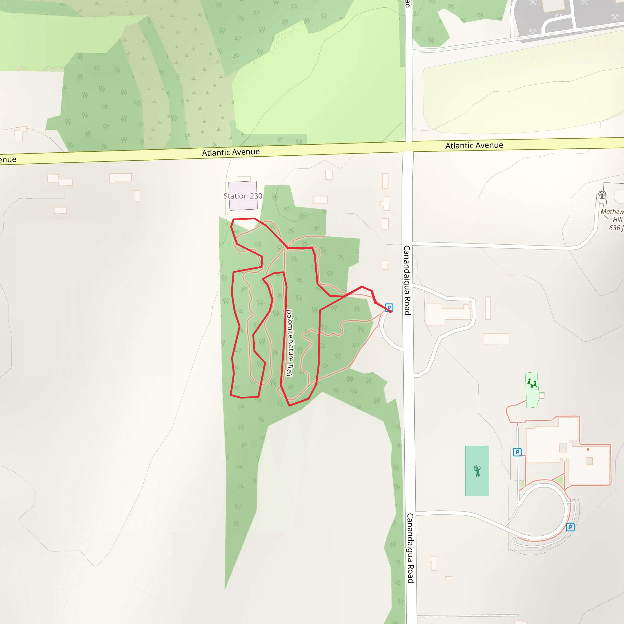Mathewson Hill Loop mobile static map