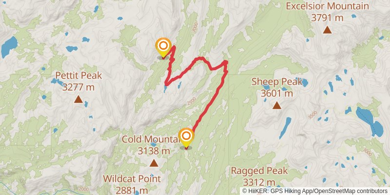 Tahoe To Yosemite Trail stage 16 Map