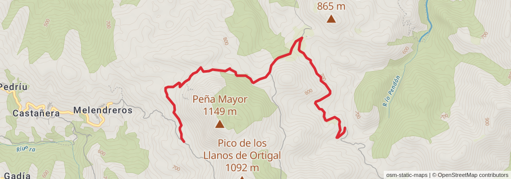GR 109 Interior Asturias stage 9 Map