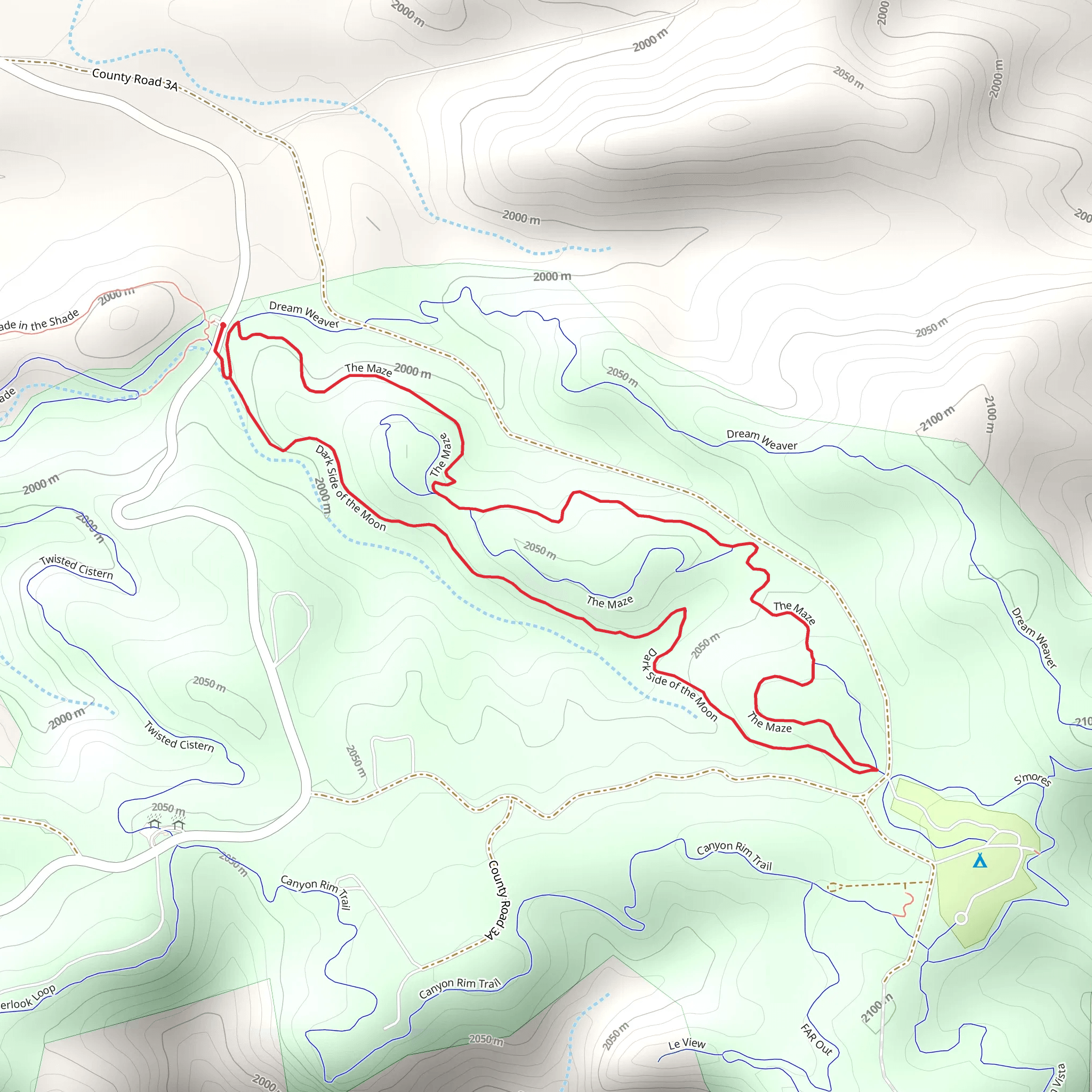 Dark Side of the Moon and The Maze Loop mobile static map