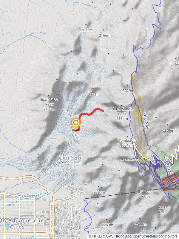 Piedra Lisa South and Movie Trail mobile static map