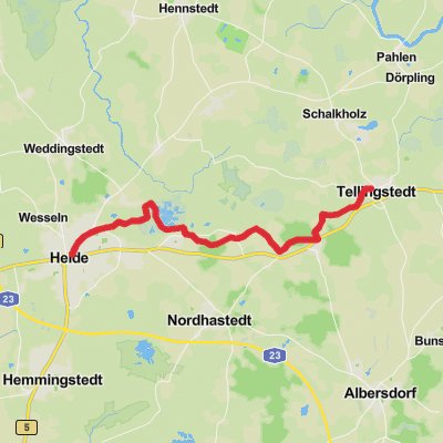Heide to Tellingstedt Walk mobile static map