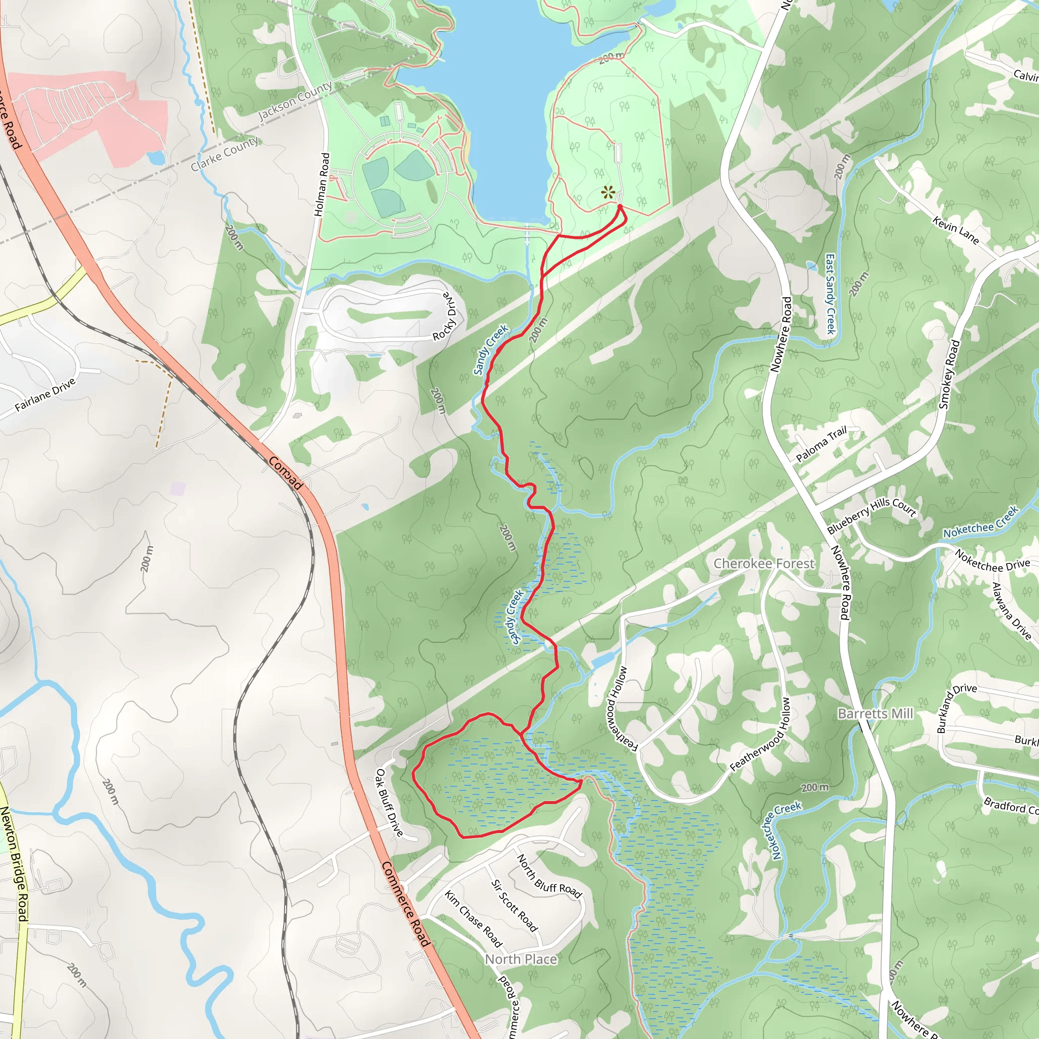Cook's Loop via Sandy Creek mobile static map