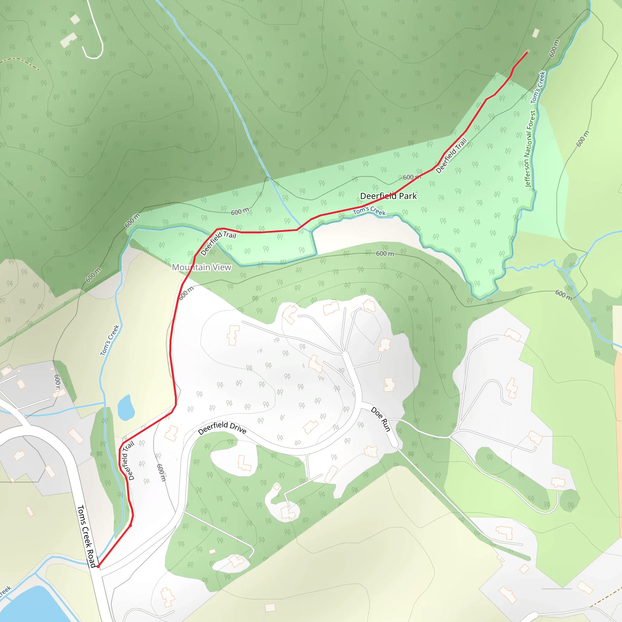Deerfield Trail in Deerfield Park mobile static map