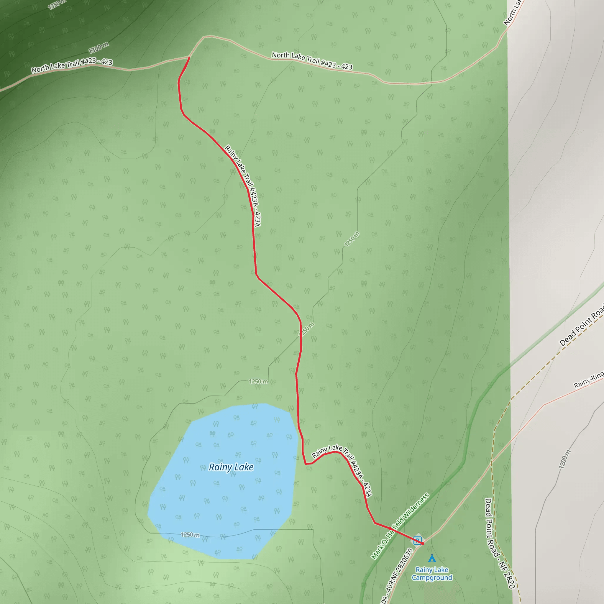 Rainy Lake Trail mobile static map