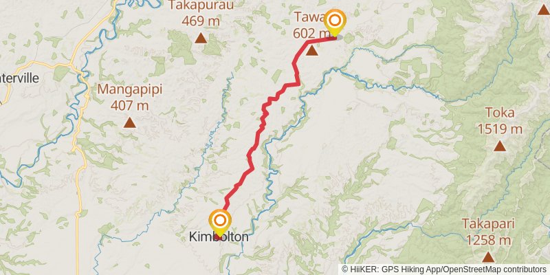 Peep-o-Day Drive on The Country Road stage 2 Map